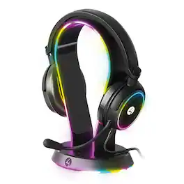 4Gamers - Light Up Headset & Stand Bundle - Consoles, PC, Mobile, Tablets - Multicolored