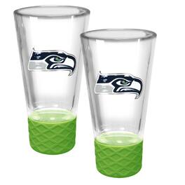 Great American Products - Seattle Seahawks 2-Pack 4oz. Cheer Shot Set with Silicone Grip - Green