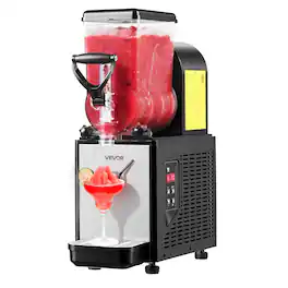 VEVOR - Slushie Machine, 6L/1.6Gal Commercial Slushy Maker, Frozen Drink Maker with Self-Cleaning, Margarita Machine - Black