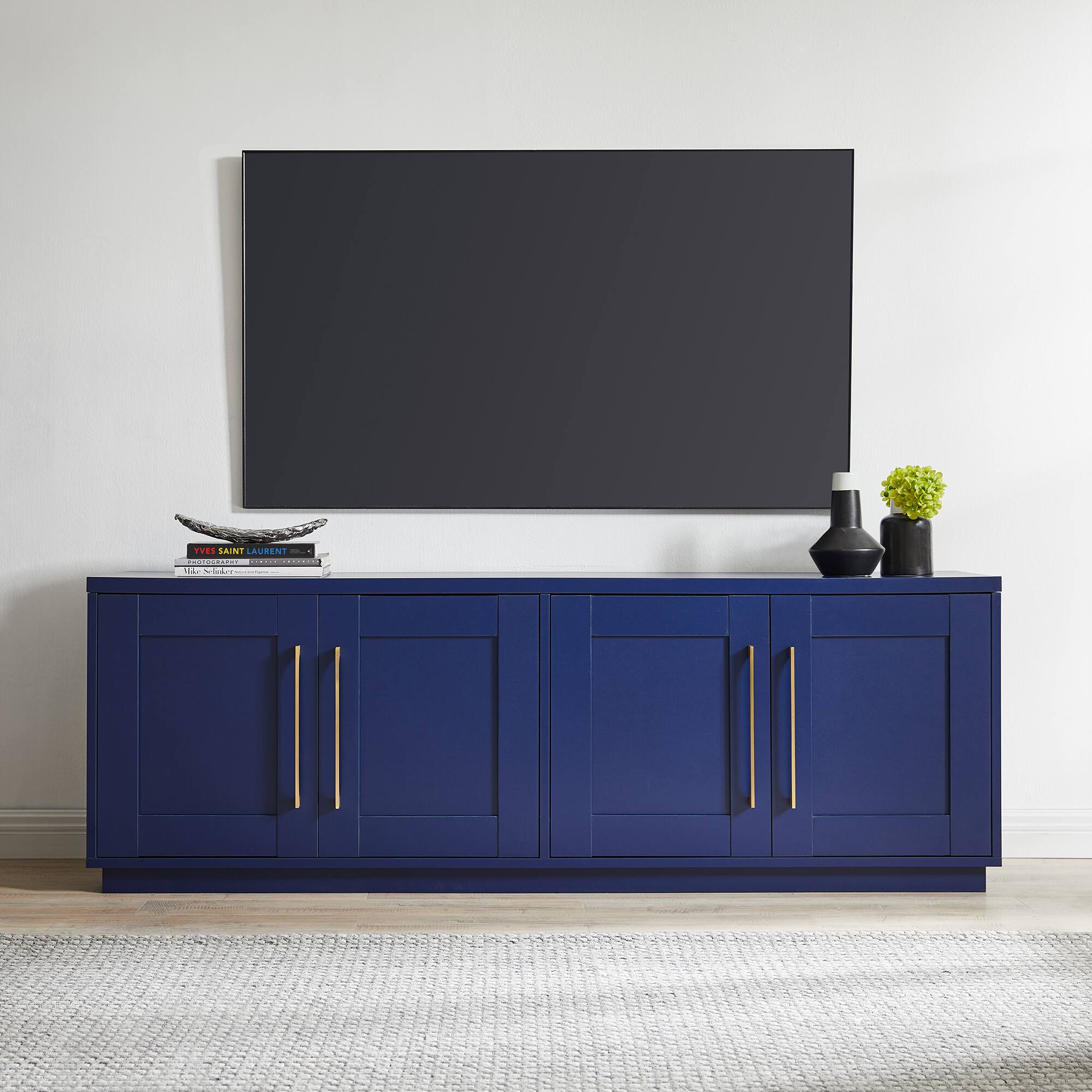Alt View 1. Camden&Wells - Tillman TV Stand for Most TVs up to 75" - Dark Blue.