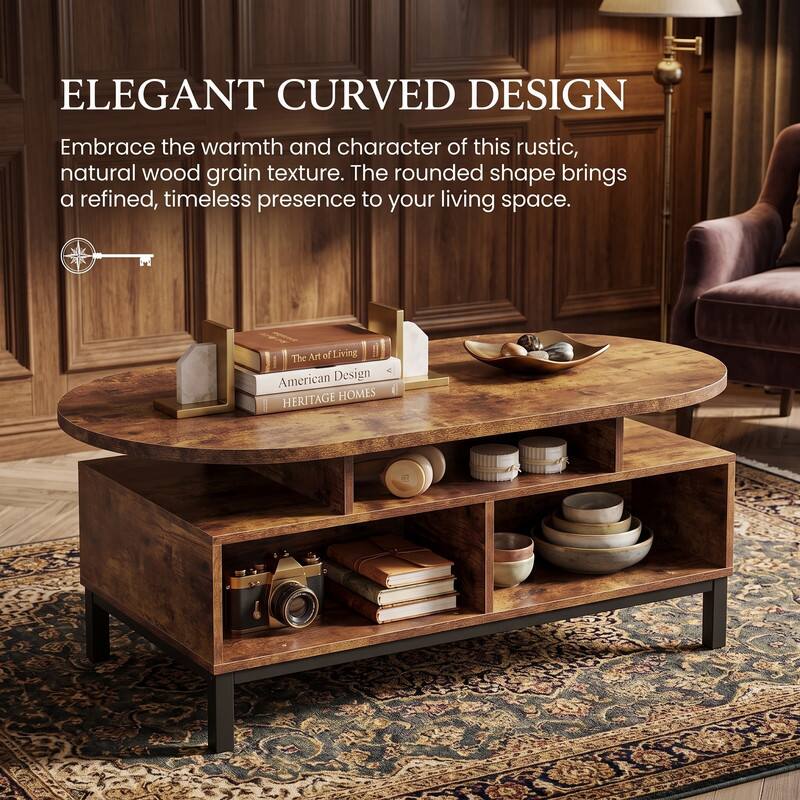 ELEGANT CURVED DESIGN

Embrace the warmth and character of this rustic, natural wood grain texture. The rounded shape brings a refined, timeless presence to your living space.

The Art of Living  
American Design  
HERITAGE HOMES