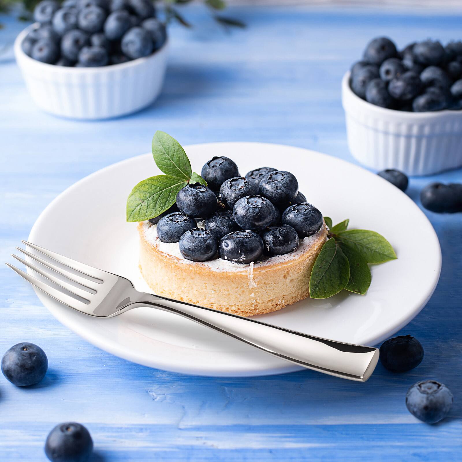 Left. Hansmart - BARENTHAL Premium 4-Piece Stainless Steel Cutlery Set, Ergonomic Design, Dishwasher Safe, Rust Resistant, Mirror Finish - 4 piece Salad fork.