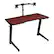 Angle. OSP Home Furnishings - Arena 1337 Battlestation Gaming Desk - Red Carbon Fiber/Black.
