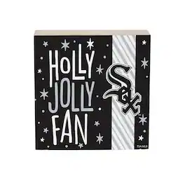 Evergreen Enterprises - Chicago White Sox 6" Holiday Wood Plock Shelf Sign - Multicolor