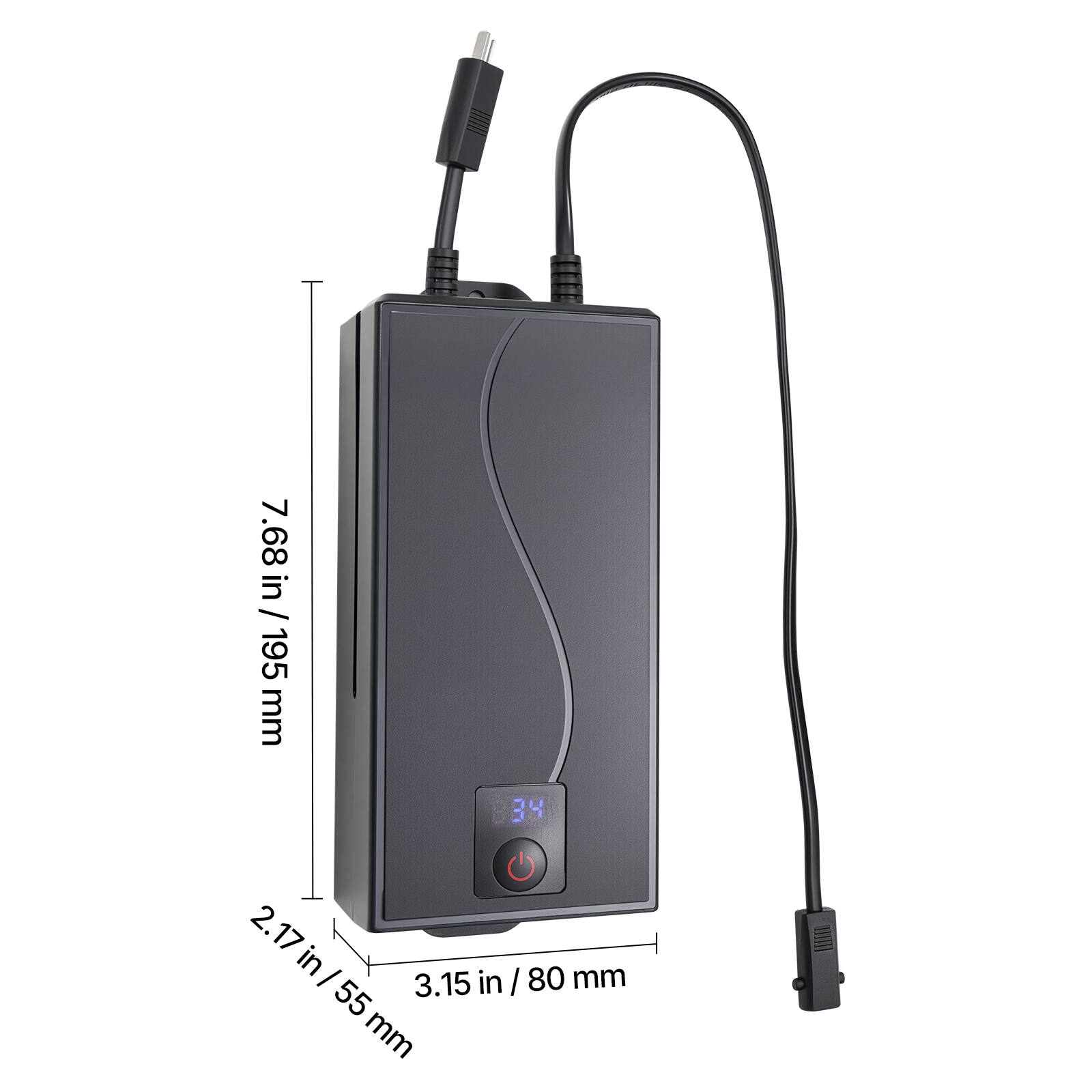 7.68 in / 195 mm  
2.17 in / 55 mm  
3.15 in / 80 mm