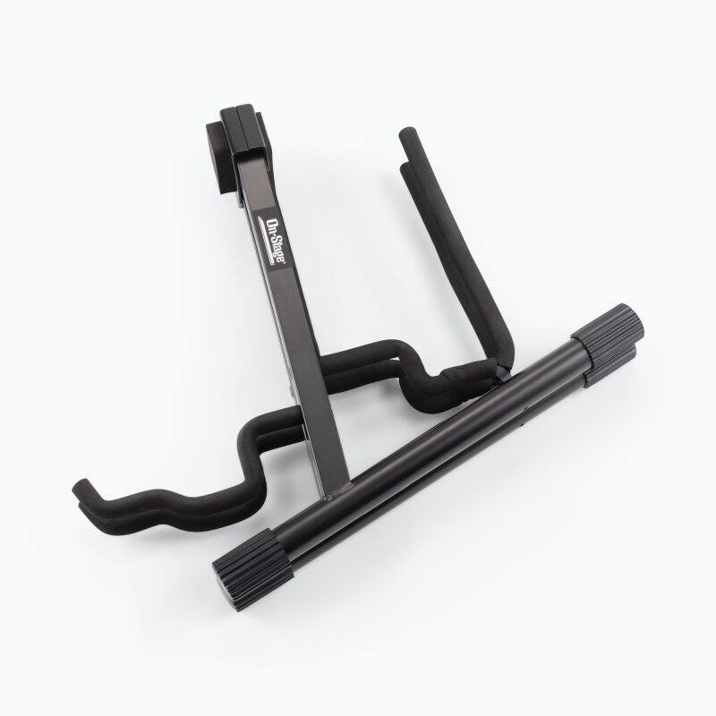 Angle. On Stage Stands - On-Stage GS7462DB Professional A-Frame Double Electric and Acoustic Guitar Stand - Black.