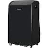 Front. Hisense - 10,000 BTU Smart Portable Inverter Air Conditioner with Wi-fi and Remote Control - Black.