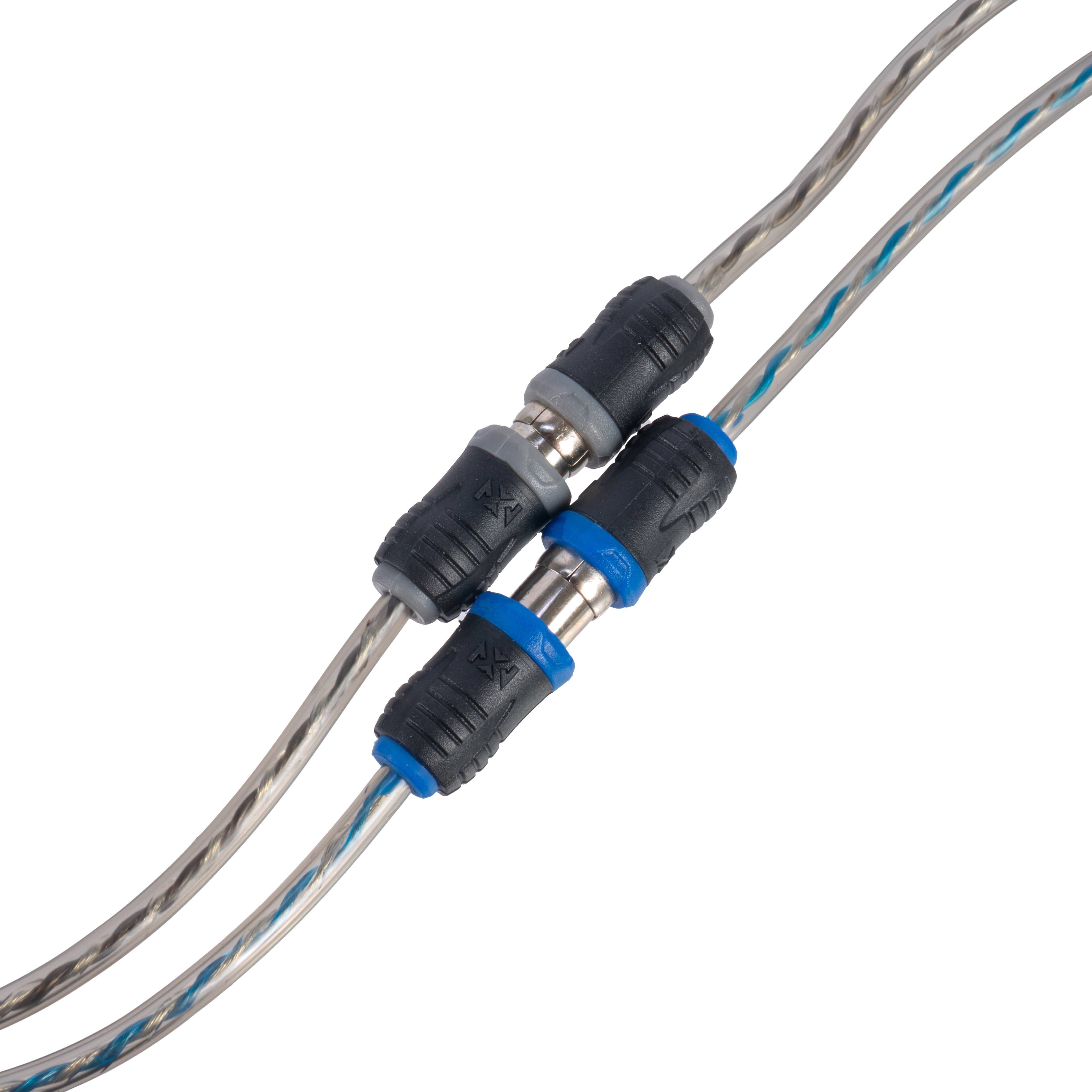 Angle. NVX - XIV2F Oxygen Free Copper 1 Male to 2 Female Y-Adapter Twisted Pair V-Series Audio RCA Audio Interconnect Cable (2-Pack).