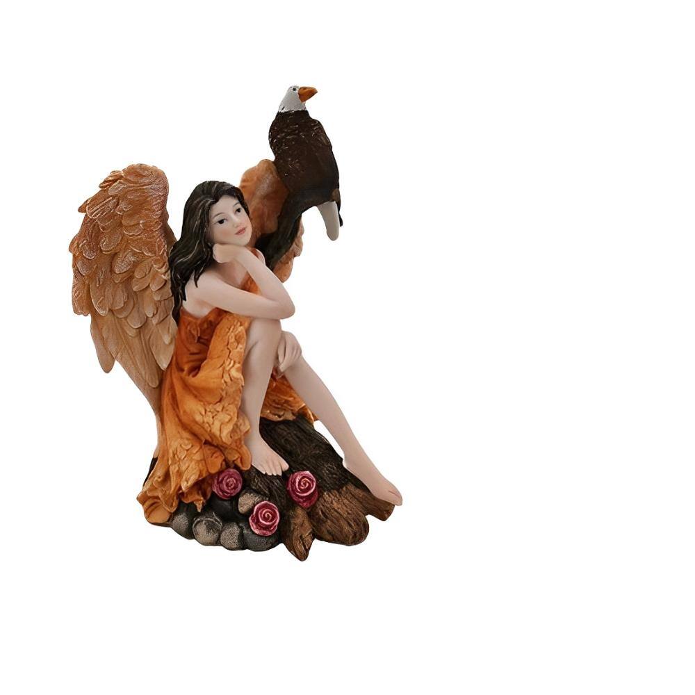 FC Design - 7"H Fairy with Eagle Figurine Computer Desk Tabletop Decoration - Multi-Color