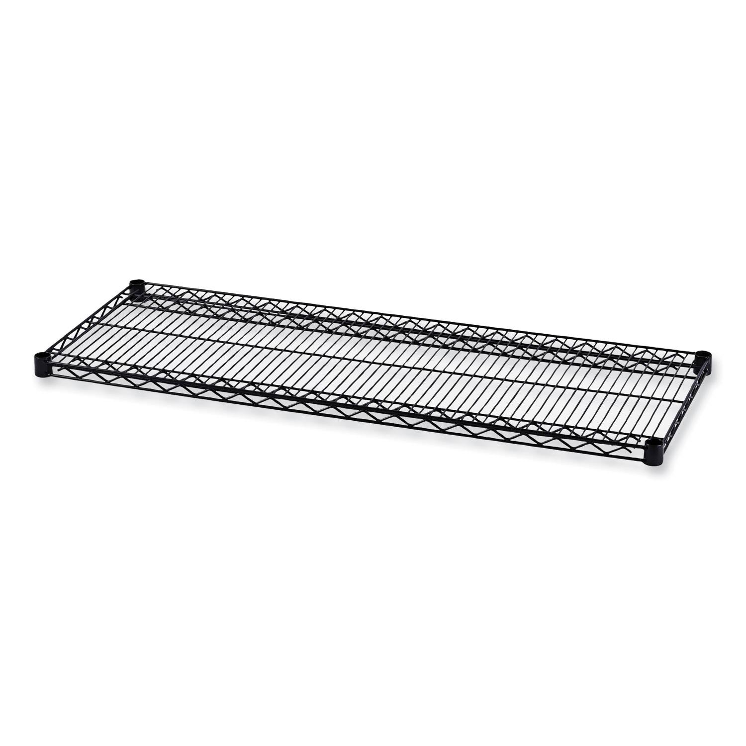 Front. Alera - Industrial Wire Shelving Extra Wire Shelves, 48w X 18d, Black, 2 Shelves/carton - Black.