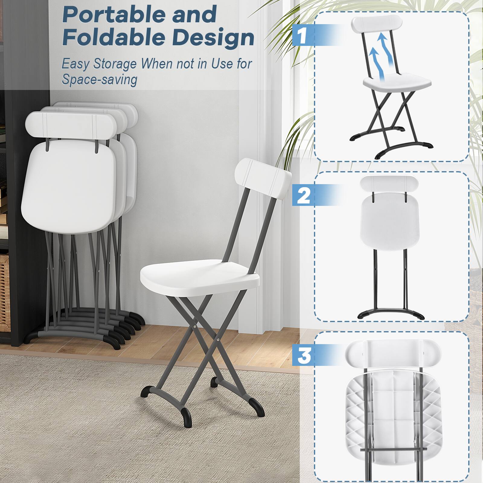 Portable and Foldable Design: Easy Storage When Not in Use for Space-saving.