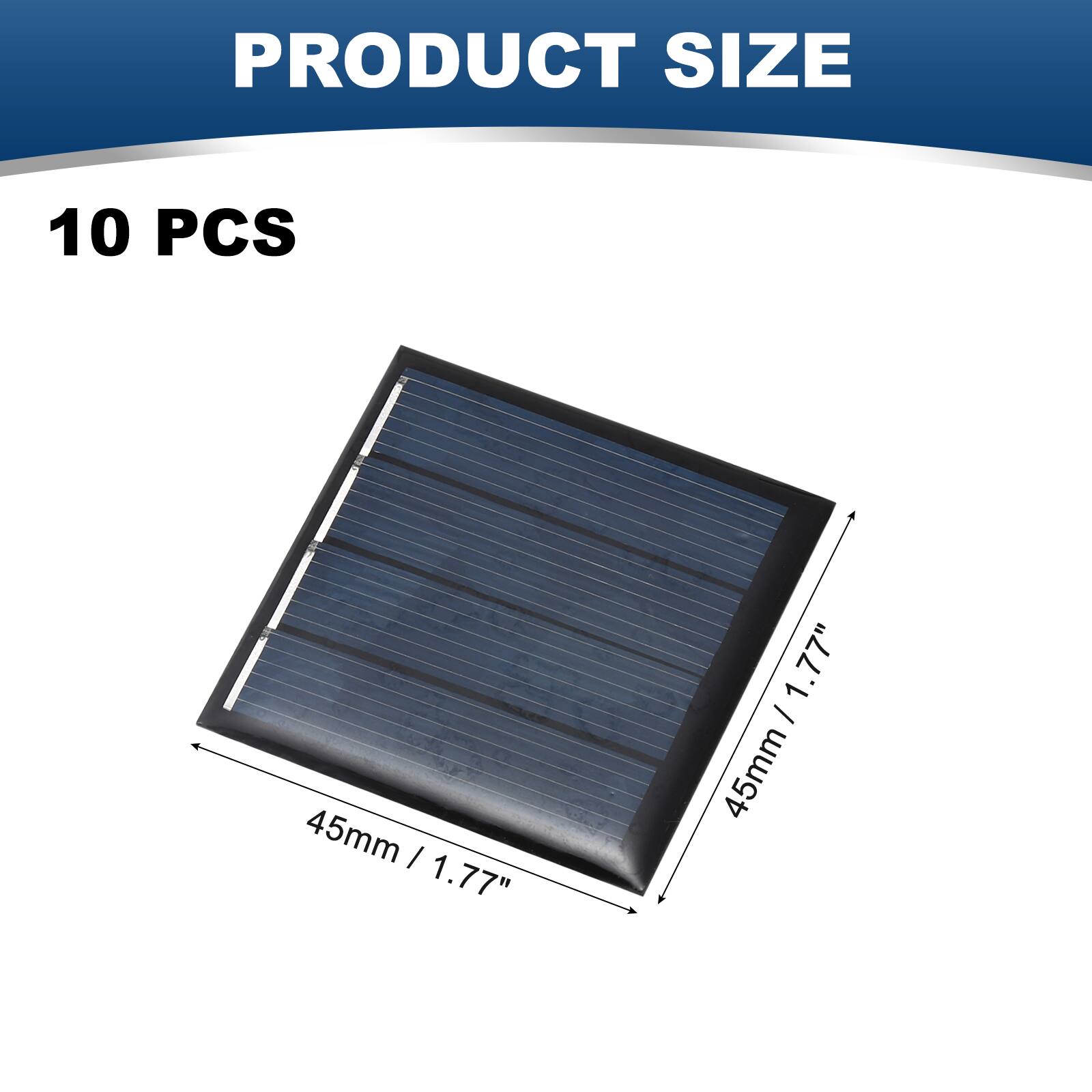 PRODUCT SIZE  
10 PCS  
45mm / 1.77" x 1.77"
