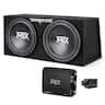MTX - TNP212D2 12" 1200W Dual Loaded Car Subwoofer Audio w/ Sub Box and Amplifier - Black