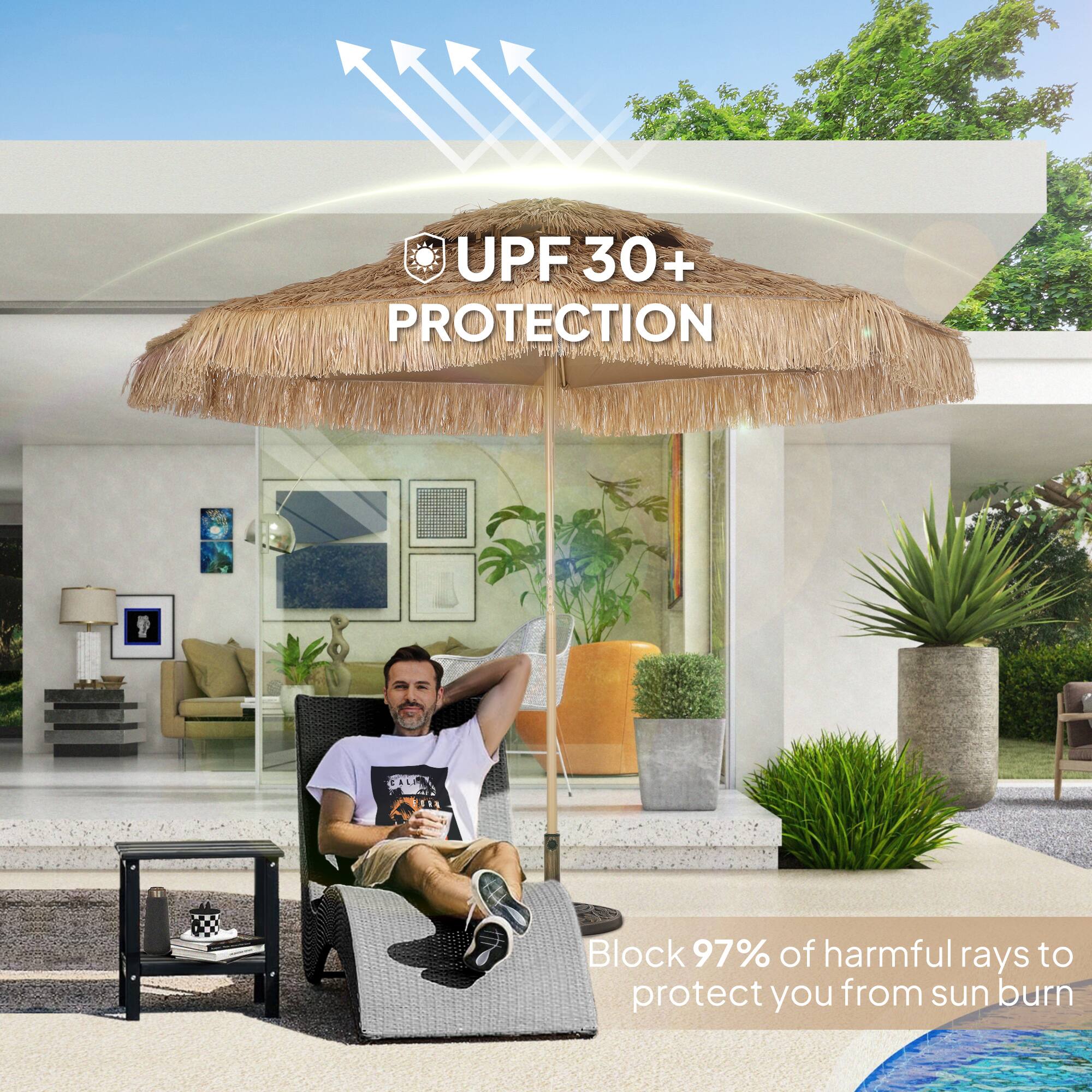 UPF 30+ Protection  
Block 97% of harmful rays to protect you from sunburn