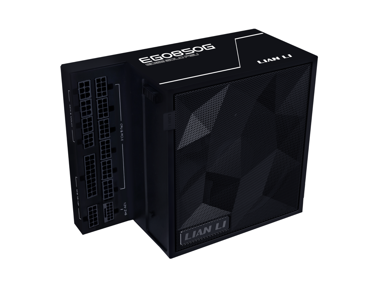 Lian Li - EDGE850W Modular ATX 3.1 PSU - Gold Efficiency, Low-Noise, L-Shape, Black (EG0850G.B)