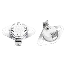 Unique Bargains - KSD301 Thermostat 95°C/203°F 16A Normally Closed N.C Temperature Switch for Microwaves/Oven 2pcs Ceramic - Silver