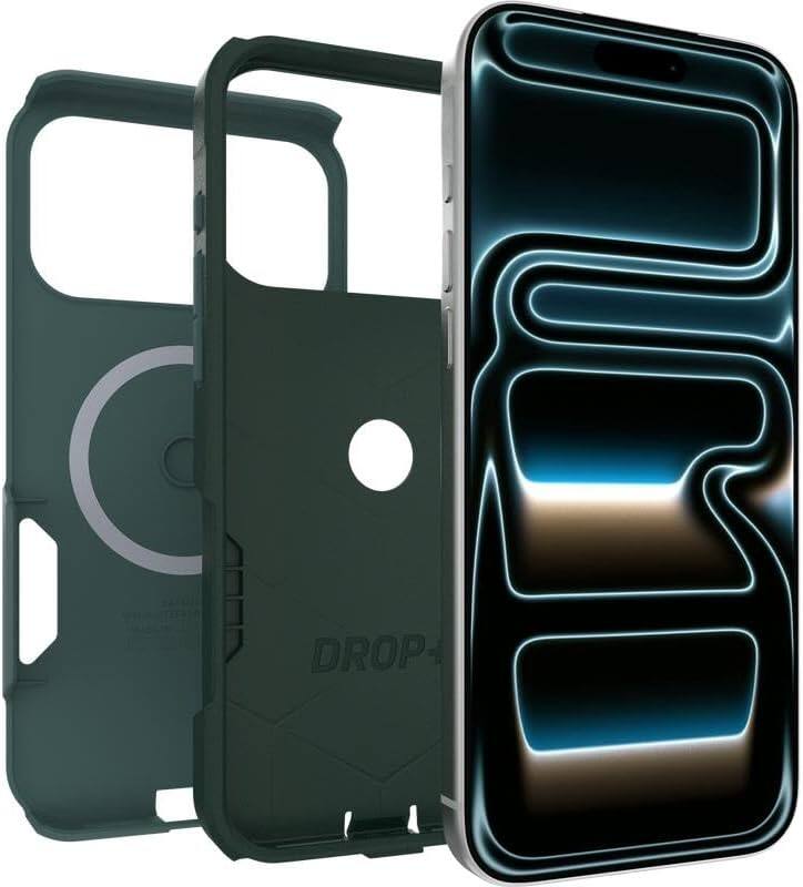Alt View 2. OtterBox - OtterBox iPhone 17 Pro Max, Bundle: Commuter Series MagSafe Case & Screen Protector, Built-in magnets, Thin & Protective - Sagebrush (Green).