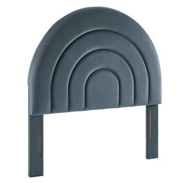 Solana Arched Performance Velvet Twin Headboard by Modway - Blue