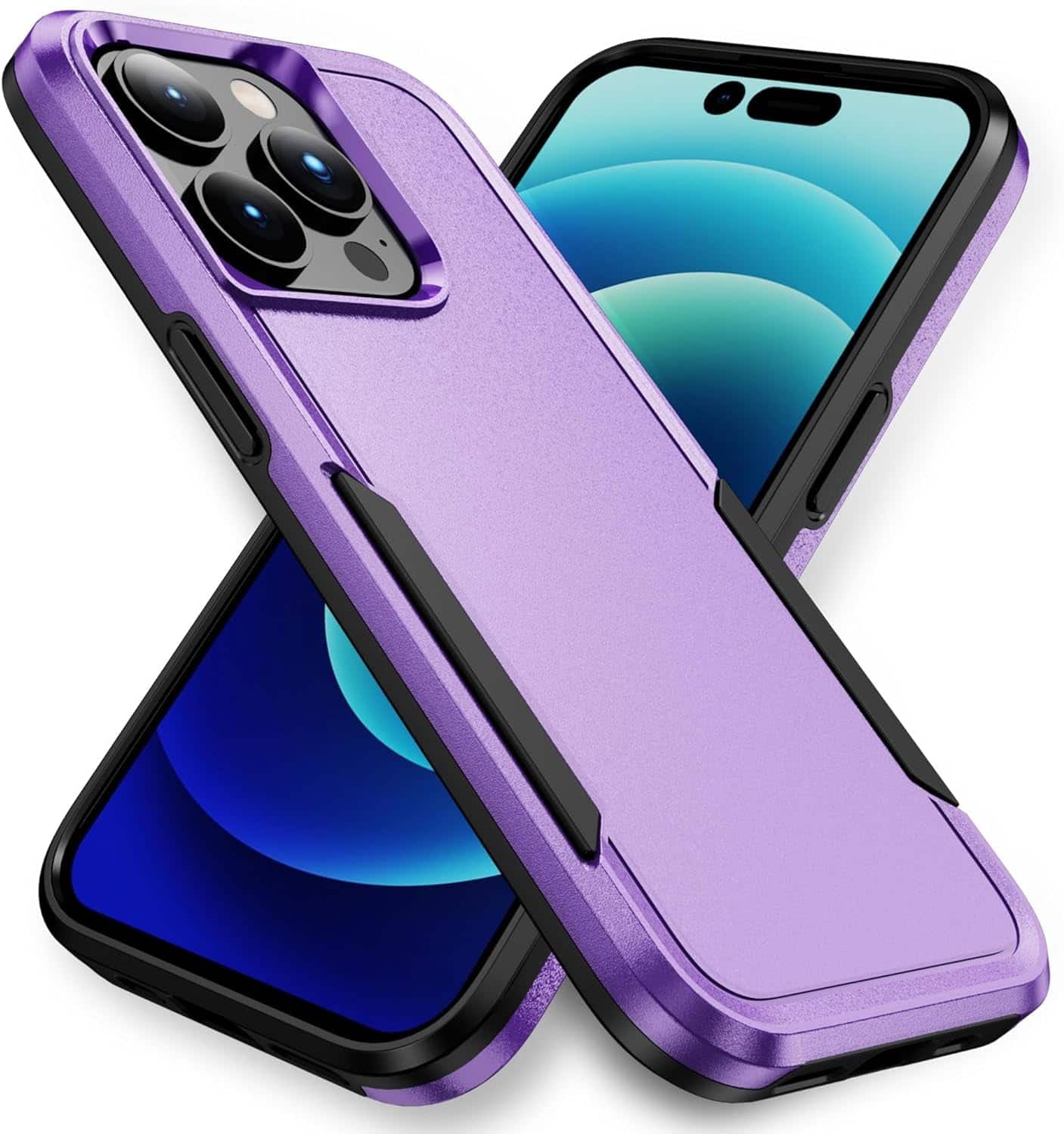 Front. Entronix - Entronix iPhone 15 Pro Case - Sleek Dual-Layer Soft-Touch Protection - Purple.