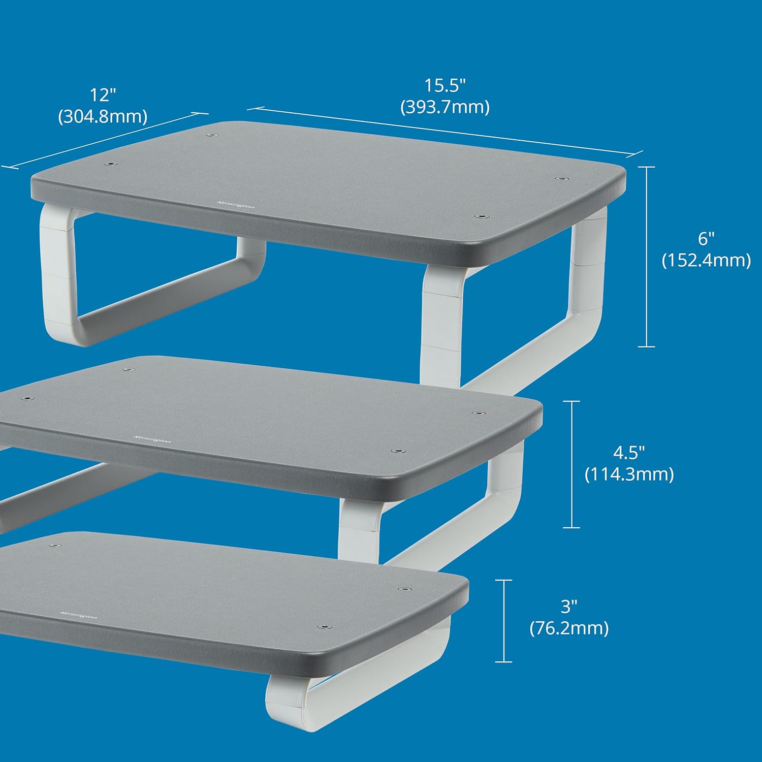 12" (304.8mm)  
15.5" (393.7mm)  
6" (152.4mm)  
4.5" (114.3mm)  
3" (76.2mm)