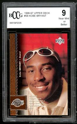 Kobe Bryant Rookie Card 1996-97 Upper Deck #58 BGS BCCG 9