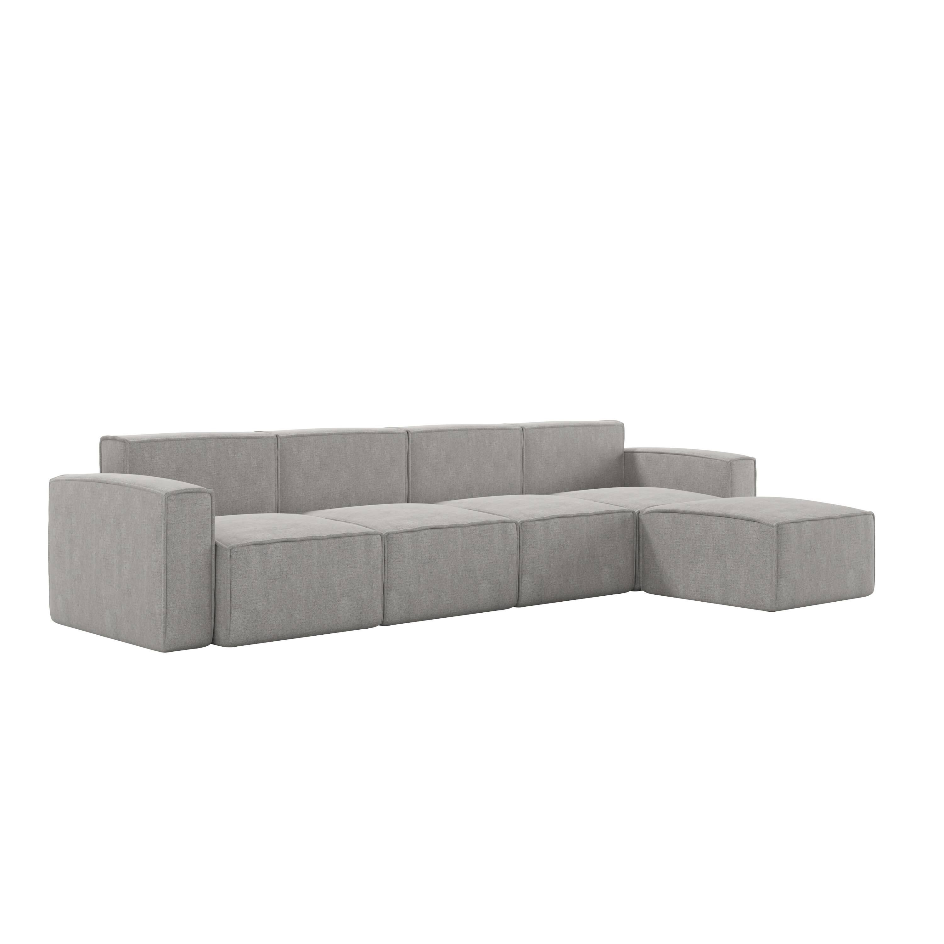 Front. Flash Furniture - Bridgetown Luxury Modular 5 Piece Sectional Sofa, Gray - Gray.