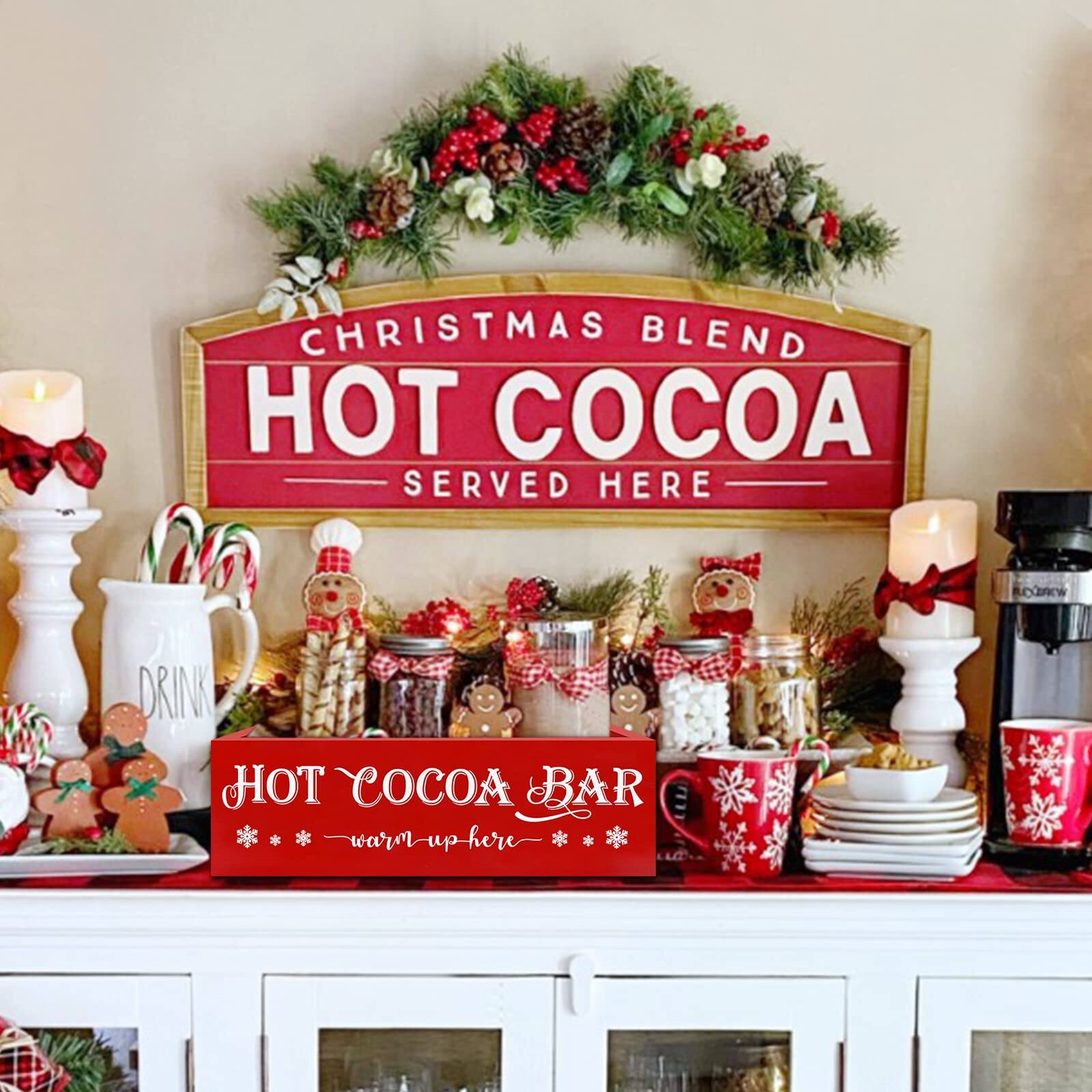 CHRISTMAS BLEND  
HOT COCOA  
SERVED HERE  

HOT COCOA BAR  
warm-up here