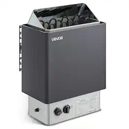 VEVOR - Sauna Heater, 6KW 220V Electric Sauna Stove, Steam Bath Sauna Heater with Built-In Controls, 3h Timer and Adjustable - Grey;Silver