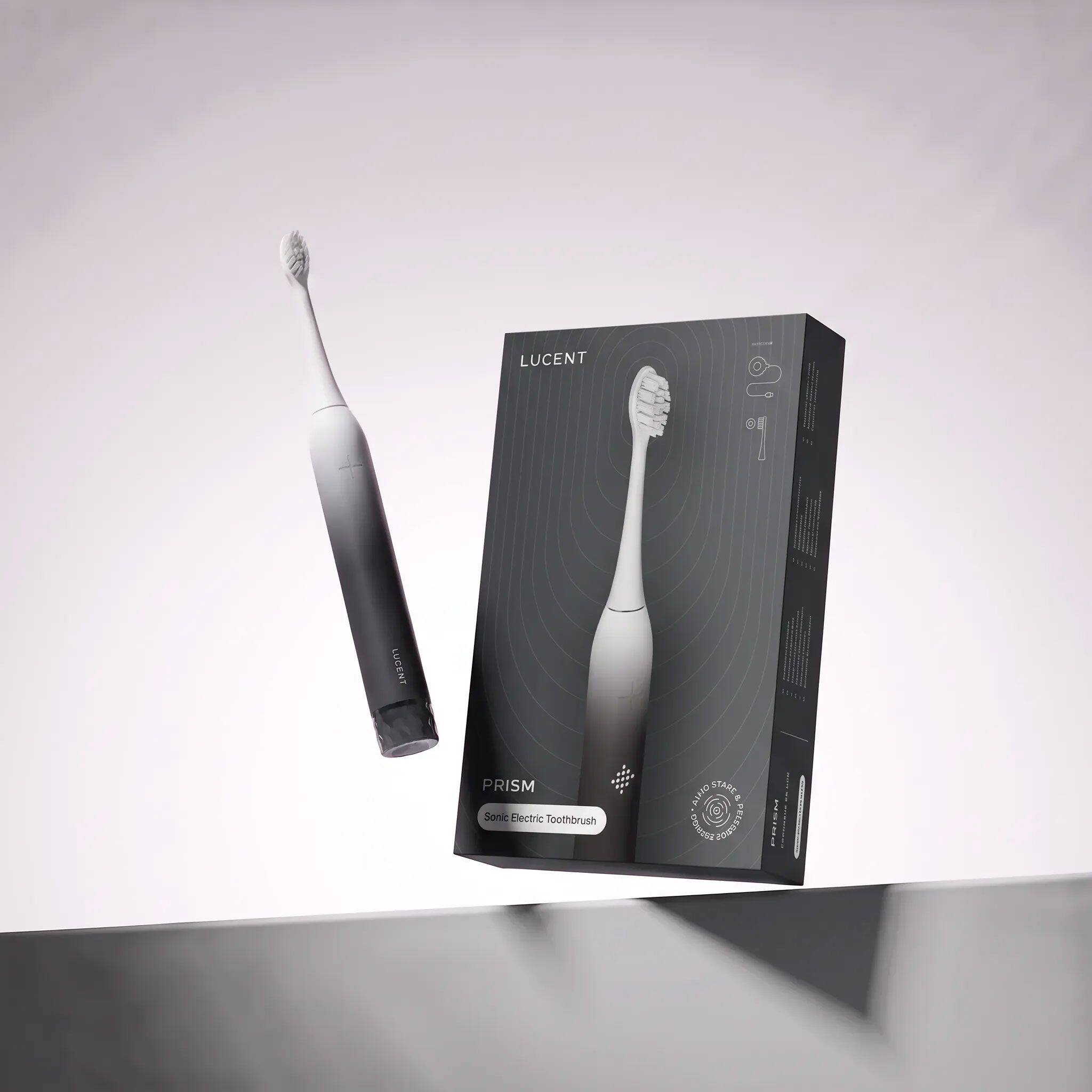 LUCENT

LUGENT
PRISM Sonic Electric Toothbrush
VINO on STARE Be 8 PREHION PELEGROS
PRISM