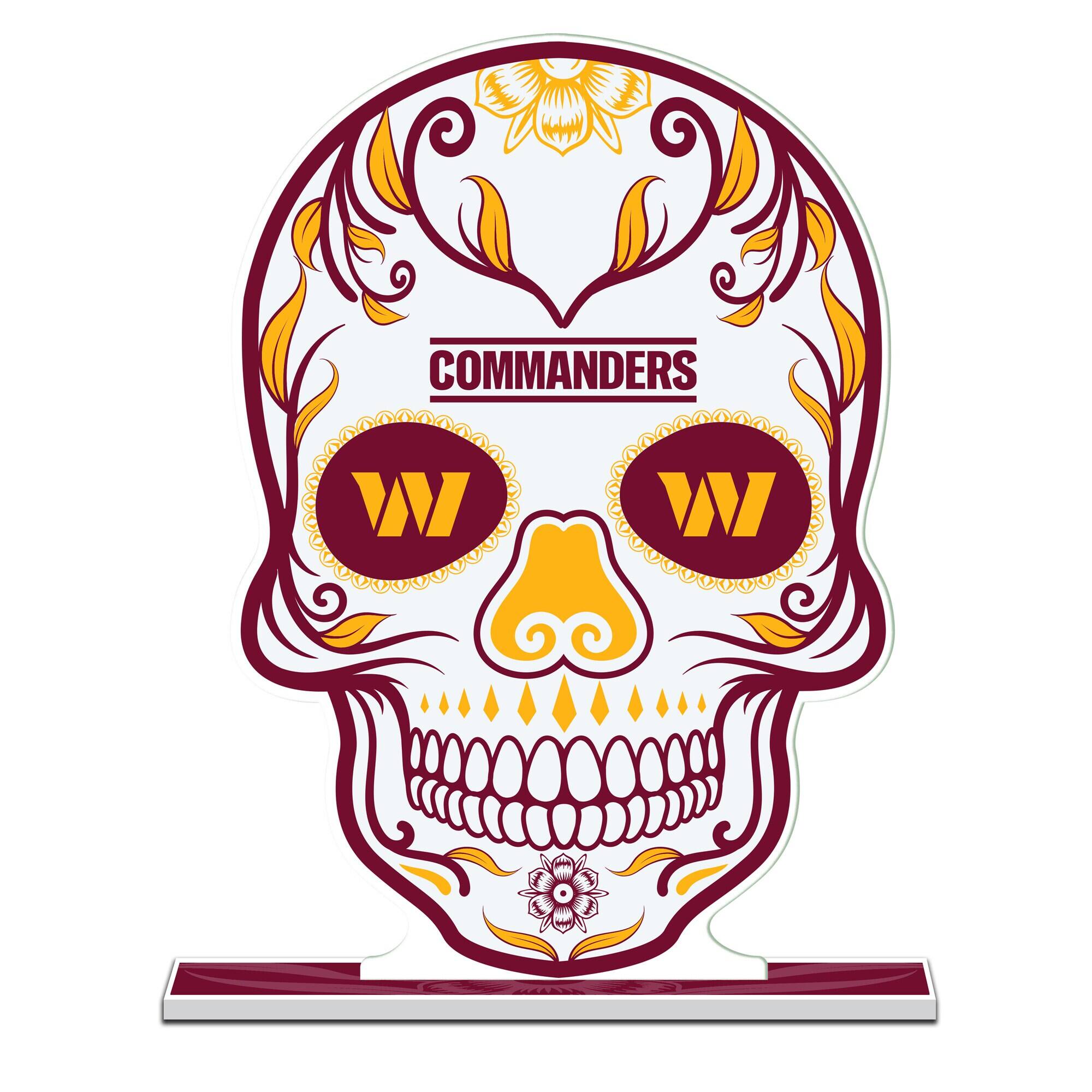 Washington Commanders 10" Sugar Skull Standee