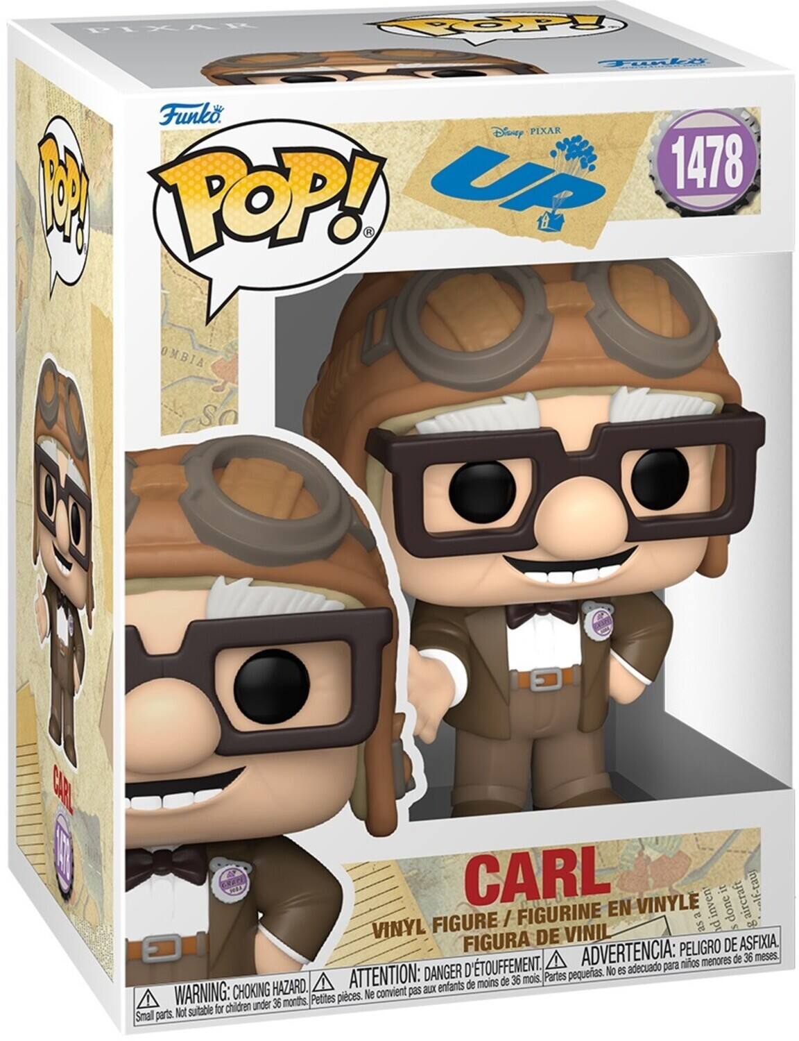 PIXAR FP Todli Funko. Disney PIXAR UP 1478 1 POP! B OMBIA S  CAEL   CARL EN VINYLE invent it done aircraft -lf-tau FIGURE / FIGURINE 1 as hd 0D VINYL  FIGURA DE VINIL ASFIXIA. ADVERTENCIA: PELIGRO DE menores de 36 meses. TOUFFEMENT. adecuado para mios ATTENTION: DANGER D Partes pequerias. No es de moins de 36 mois. CHOKING HAZARD. convient pas auxx enfants WARNING: under 36 months. Pettes pieces. Ne Not suitable for chidren Small parts.