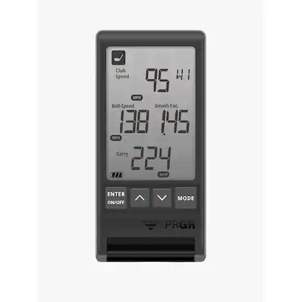 Club Speed: 95 MPH
Ball-Speed: 138 MPH
Smash Fac.: 1.45
Carry: 224 yards
ENTER ON/OFF
MODE
PRGR