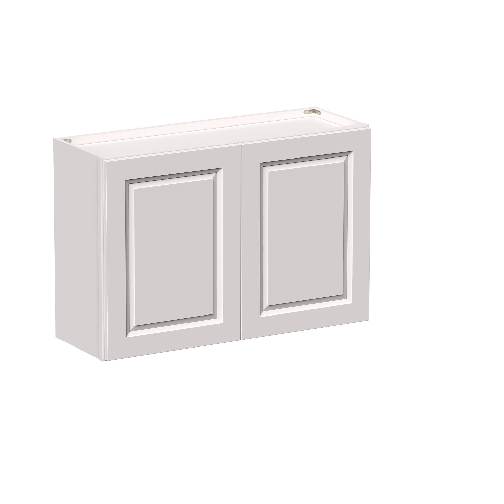 Angle. Boyel Living - 36-in W x 24-in H x 12-in D Shaker RTA Kitchen Wall Cabinet with Soft-Close Doors - Glacier White.