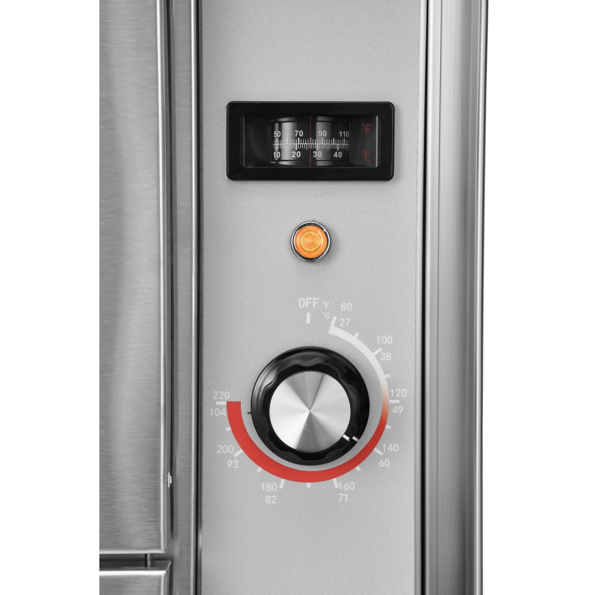 Sure, here is the corrected and grouped text from the image:

**Temperature Control:**
- F: 70, 90, 110
- C: 0, 30, 40

**Timer:**
- OFF, 10, 20, 30, 40, 50, 60, 70, 80, 90, 100, 110, 120, 130, 140, 150, 160, 170, 180

**Cooking Settings:**
- OFF, 80, 100, 120, 140, 160, 180
- C: 27, 38, 49, 60, 71, 82, 93, 104, 127, 220

**Power Settings:**
- 220, 104, 200, 93, 180, 82, 1