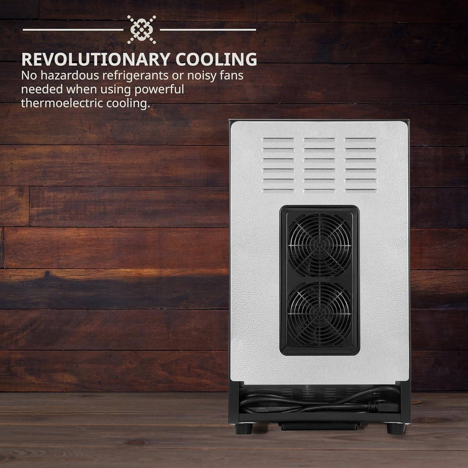 REVOLUTIONARY COOLING  
No hazardous refrigerants or noisy fans needed when using powerful thermoelectric cooling.