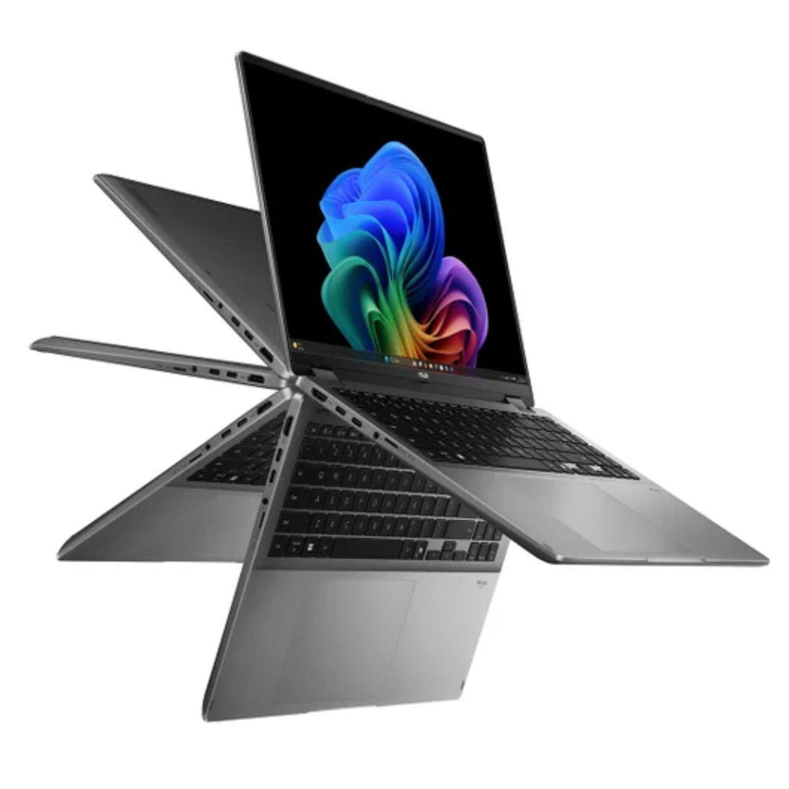 Alt View 4. ASUS - Vivobook Flip Copilot+ 16" 3K OLED Intel Core Ultra 7 258V 2.2 GHz up to 4.8 GHz 32GB RAM 1TB SSD Windows 11 Home - Gray.