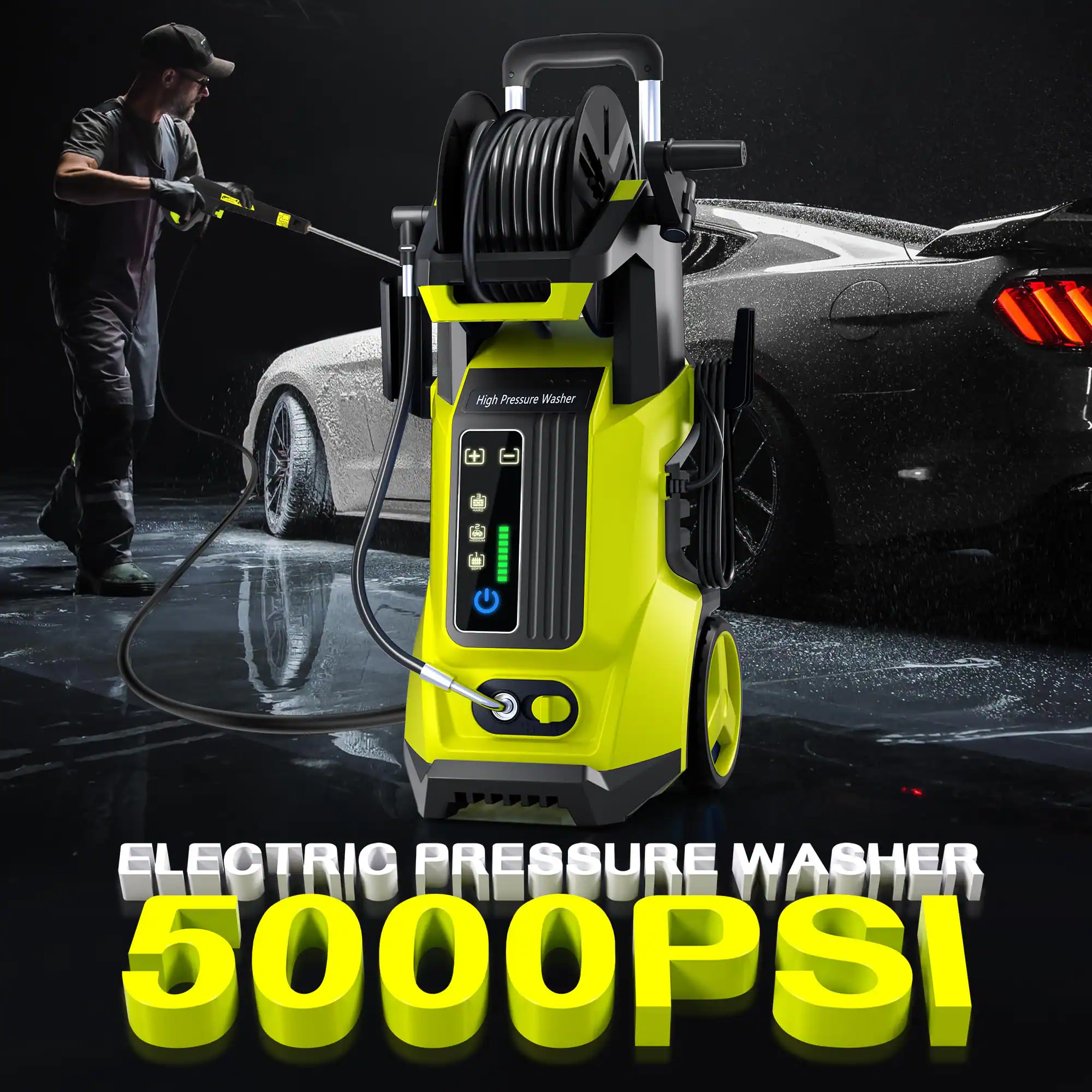 High Pressure Washer + ELECTRIC PRESSURE WASHER 5000PSI
