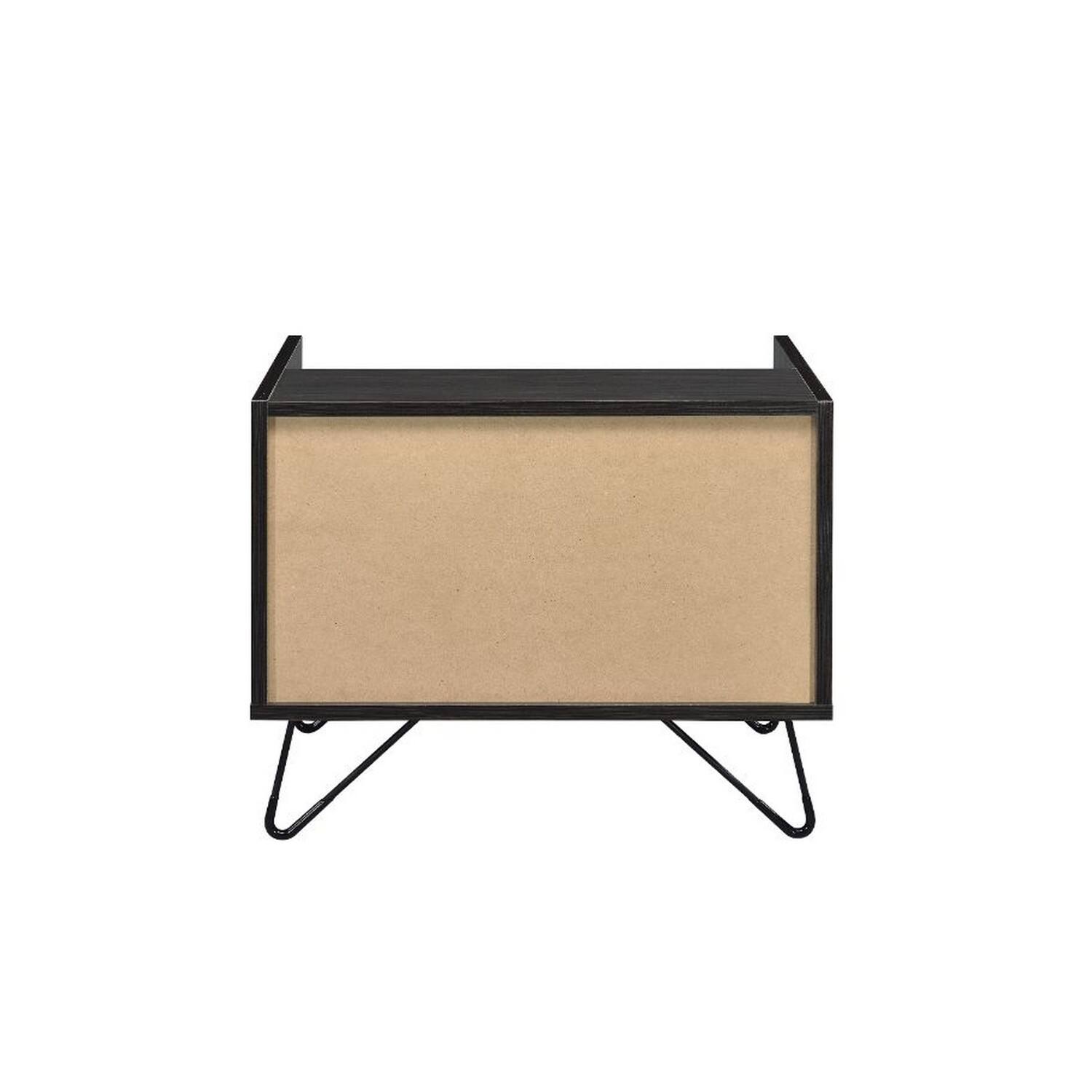 Alt View 3. Manhattan Lane - Accent Table Possessing Metal Leg with Tip - Black, Gold.