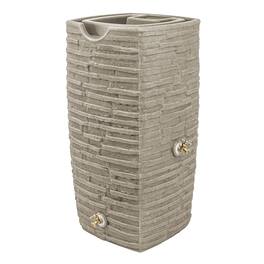 Good Ideas - Impressions Riverwalk 50 Gallon Rain Saver with Spigots - Sandstone