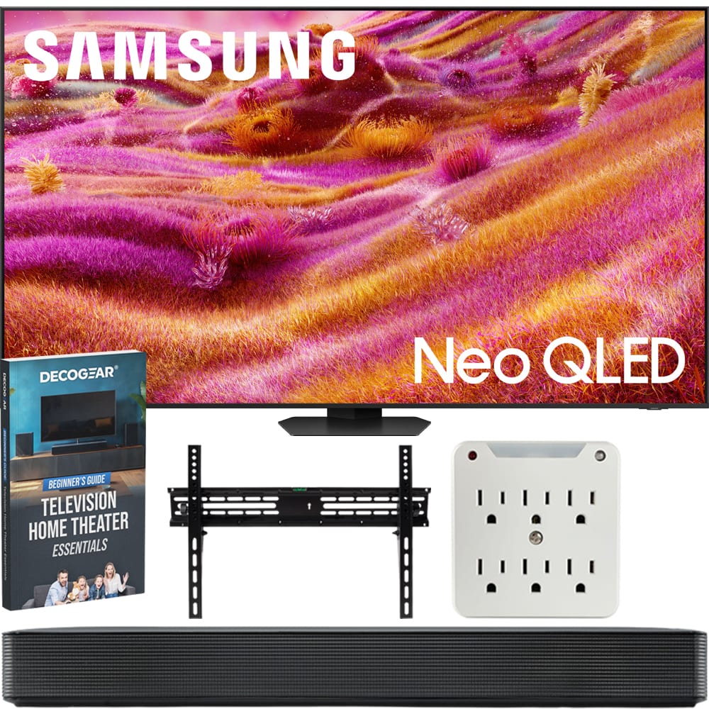 Samsung - 65" QN90F Class Neo QLED 4K Vision AI Smart TV (2025) Bundle with LG SKM1 2.0 Channel Compact Bluetooth Soundbar