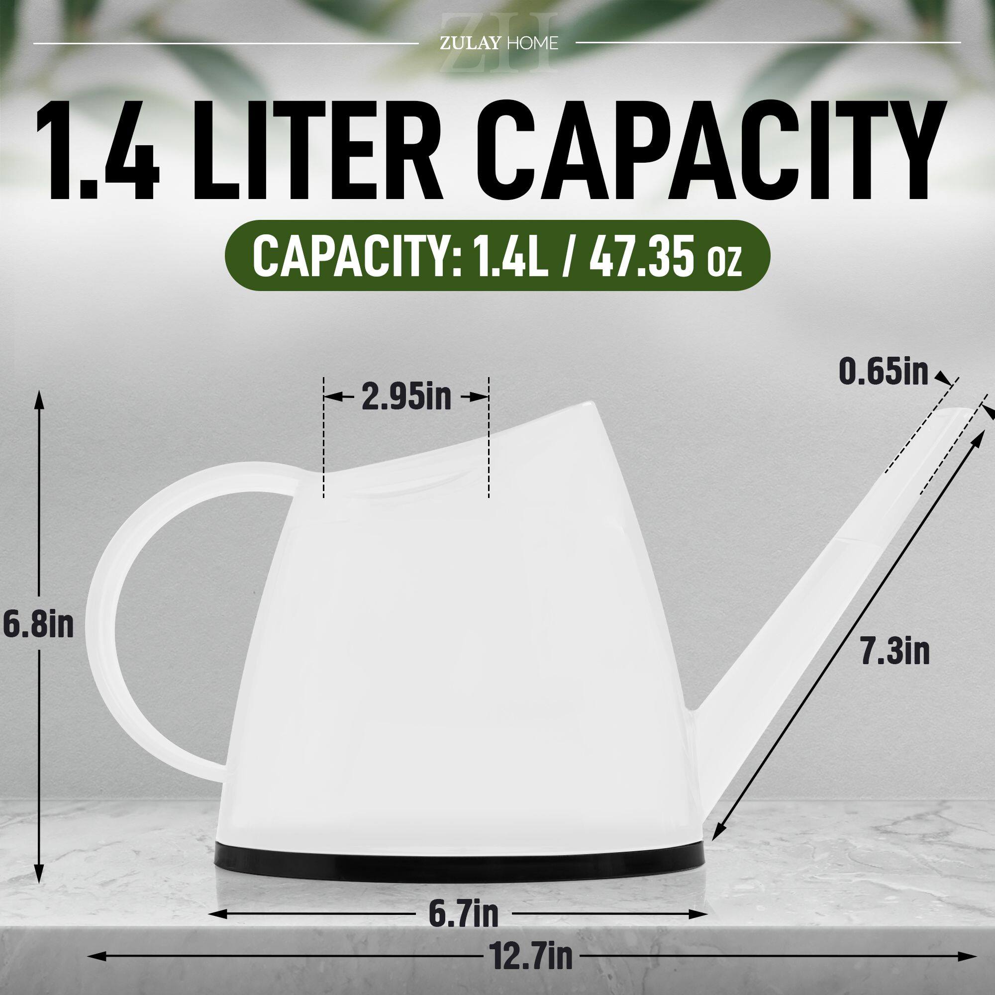 ZULAY HOME

1.4 LITER CAPACITY  
CAPACITY: 1.4L / 47.35 oz

- 6.8in  
- 2.95in  
- 7.3in  
- 0.65in  
- 6.7in  
- 12.7in