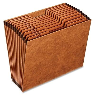 Pendaflex - Accordion File, Monthly Index, 12 Pocket, Letter - Brown