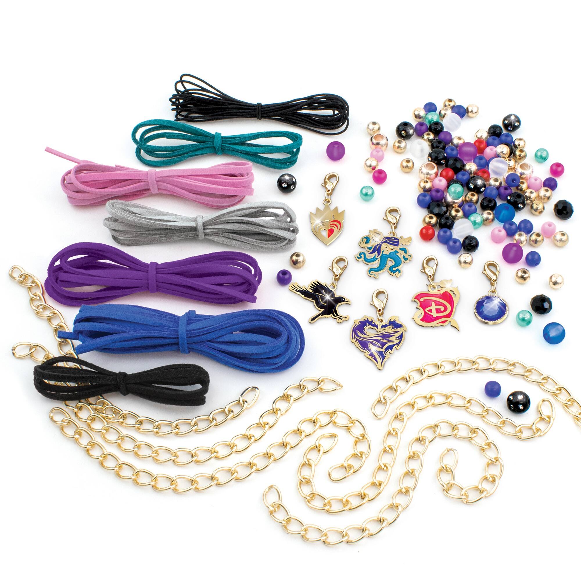 Left. Make It Real - Disney Descendants 3: Fierce Fashion Bracelets Kit - Create 8 Disney Bracelets.