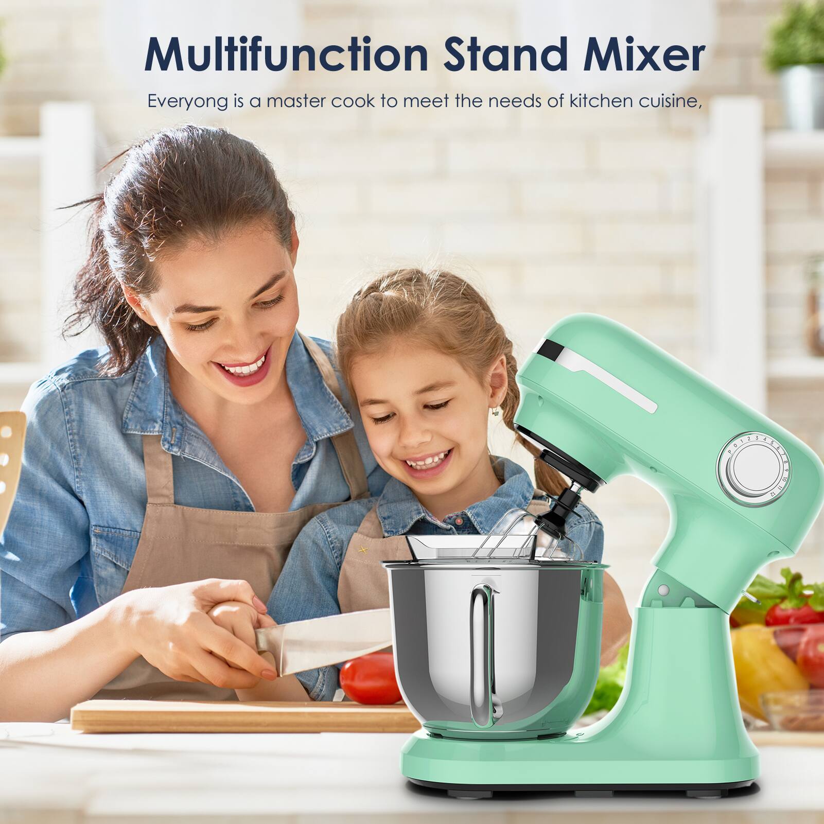 Multifunction Stand Mixer  
Everyong is a master cook to meet the needs of kitchen cuisine