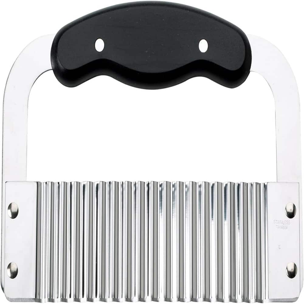 PARKER SLATER - French fry vegetable cutter with a stainless steel blade and a kitchen crinkle-cut - Black Handle