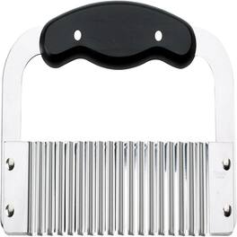 PARKER SLATER - French fry vegetable cutter with a stainless steel blade and a kitchen crinkle-cut - Black Handle
