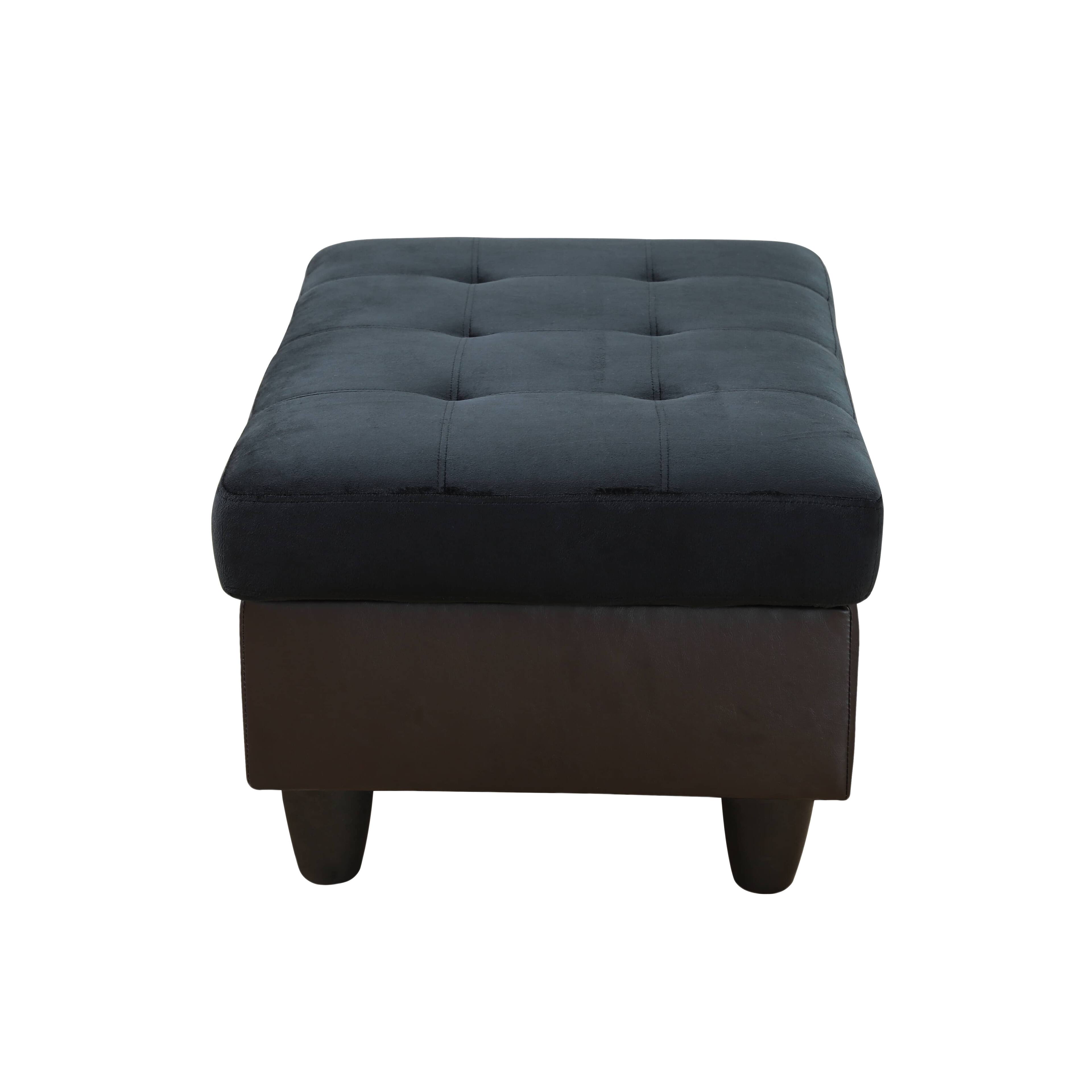 Alt View 7. Boyel Living - Atrovirens Lint Plush Sofa Solid Wood Frame Double Spring with Right Chaise Lounge - Dark Teal.