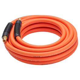 VEVOR - Air Hose, 3/8'' x 25ft Hybrid Air Hose, Lightweight, Kink Resistant, Pneumatic Hoses with 1/4 inch Solid Brass Male - Orange