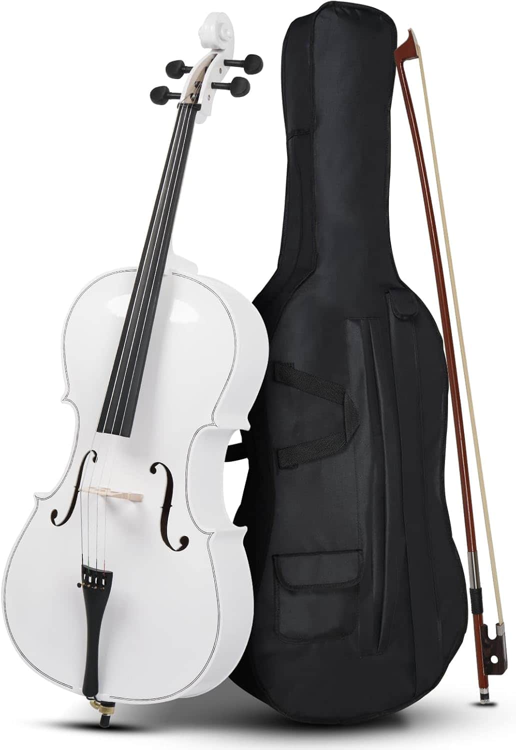 Winado - Full-Size Cello, Beginner Cello 4/4, Acoustic Cello Set with Portable Bag, Bow, Rosin, Bridge, Adults & Kids String