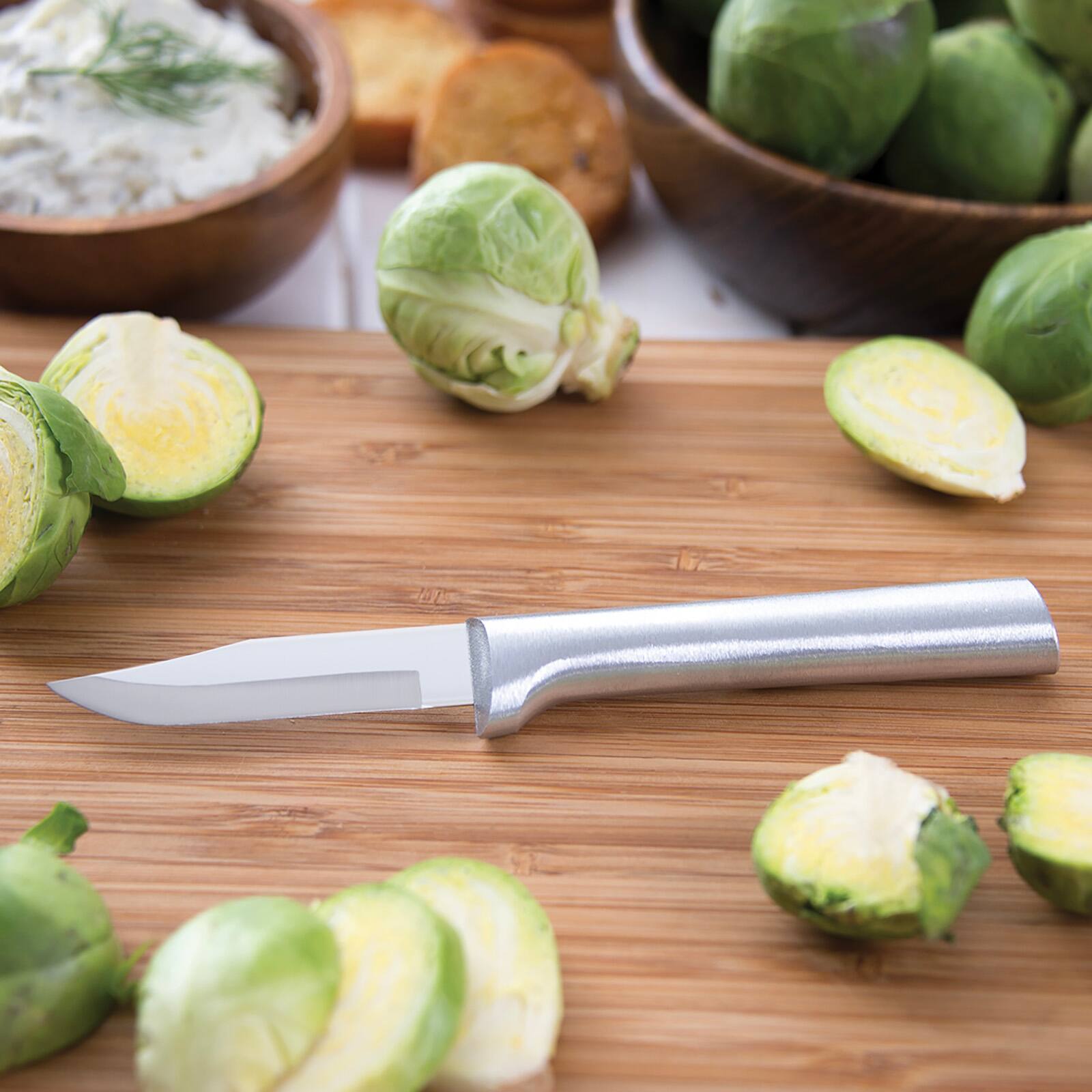 Alt View 3. Rada - Cutlery 2.5-Inch Peeling Paring Knife, Aluminum Handle - Silver.